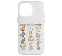 Tableau des Noms des Renards du Monde pour Enfants espèces de Renards Mignons Coque pour iPhone 14 Pro Max