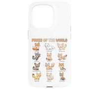 Tableau des Noms des Renards du Monde pour Enfants espèces de Renards Mignons Coque pour iPhone 15 Pro