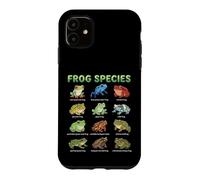 Tableau des Noms d'espèces de Grenouilles pour Enfants, Guide d'apprentissage Grenouilles Mignonnes Coque pour iPhone 11
