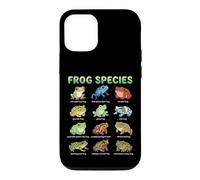 Tableau des Noms d'espèces de Grenouilles pour Enfants, Guide d'apprentissage Grenouilles Mignonnes Coque pour iPhone 12/12 Pro