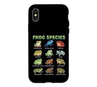 Tableau des Noms d'espèces de Grenouilles pour Enfants, Guide d'apprentissage Grenouilles Mignonnes Coque pour iPhone X/XS