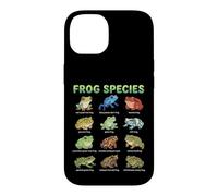 Tableau des Noms d'espèces de Grenouilles pour Enfants, Guide d'apprentissage Grenouilles Mignonnes Coque pour iPhone 14