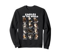 Tableau des Oiseaux des Aigles du Monde Raptor Harpie Chauve Sweatshirt