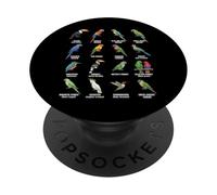 Tableau des Oiseaux tropicaux Guide d'ornithologie des espèces d'oiseaux PopSockets PopGrip Adhésif