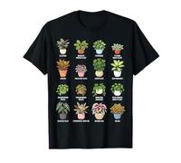 Tableau des Plantes d'intérieur à Feuillage Guide botanique Amateurs de Plantes T-Shirt