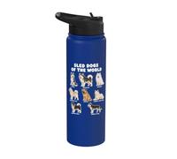 Tableau Des Races De Chiens De Traîneau Art De Chiot De Stainless Steel Insulated Water Bottle