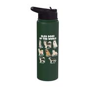 Tableau Des Races De Chiens De Traîneau Art De Chiot De Stainless Steel Insulated Water Bottle
