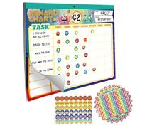 Tableau des Règles Enfant Magnétique Réutilisable | Organisateur Quotidien avec Autocollants pour École Maison | Suivi des Tâches et Comportement pour Maternelle Frigo | Gestion Corvées et