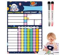 Tableau des tâches à effacer : tableau magnétique de responsabilité hebdomadaire, planificateur pour et adolescents, outil d'organisation à la maison | suivi du temps