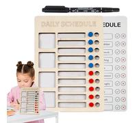 Tableau des tâches : compagnon de planification polyvalent, bois vertical réutilisable effaçable | Tableau de routine pour et adultes pour la maison, salle de classe, RV, chambre à