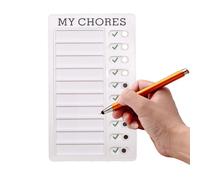 Tableau des tâches - Tableau des devoirs | Organigramme tâches ménagères, routine coulissante, corvée réutilisable avec papier cartonné détachable, liste de choses à faire pour réfrigéra