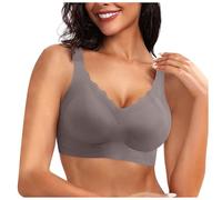 Tableau des tailles Soutien-gorge sans couture pour femme sans armatures Soutien-gorge push-up ondulé Soutien-gorge doux sans fil confort Bralettes couvrant tous les jours Soutien-gorge seins à donner