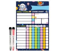 Tableau Des Travaux À La Maison Pour Les Adolescents - Effaçable À Sec De 11,81x7,87 Pouces Réfrigérateur, Calendrier Comportemental Magnétique Avec 2 Marqueurs | Tableau Semainier Récompenses De