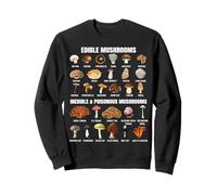 Tableau des Types de Champignons comestibles, Non comestibles et Toxiques Sweatshirt