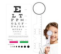 Tableau d'examen de la vue - Tableau de test de la vue pour | Mesure visuelle standard | Bandes rouge-vert en PVC | Bandes rouge-vert pour étudiants, adultes