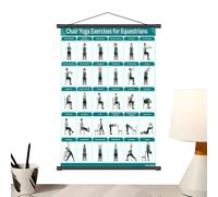 Tableau d'exercices avec chaise | Plusieurs poses pliables au mur, d'entraînement avec chaise et poster Pilates | Pour personnes âgées de plus de 60 ans, maison, bureau, salon, chambre à