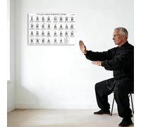 Tableau d'exercices de Tai Chi de 30,5 x 45,7 cm, tableau de perte de poids Tai Chi pour débutants, affiches de yoga sur chaise, livres de Tai Chi pour débutants et seniors, tableaux muraux de fitness