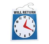 Tableau D'Heures D'Ouverture - PVC | Panneau Suspendu "Je Reviens" Avec Horloge Ardoise Ouvert Fermé | Enseigne De Boutique Réutilisable Pour Magasin Bureau Café Porte Planning