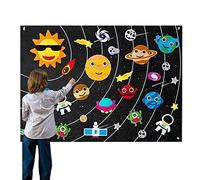 Tableau d'histoire en feutre solaire, jeu narration thématique 1 m, jouets de laboratoire spatial en flanelle réutilisables, planètes, galaxie extraterrestre, jouets