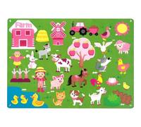 Tableau d'histoire en feutre sur le thème de la ferme, 41 x 29, 5 pouces, pour les tout-petits, avec œillets, dessin animé éducatif et imaginatif pour la maison, l'école maternelle et les activités