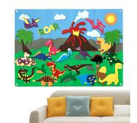 Tableau d'histoire en Feutre,Tableau en Feutre DIY pour raconter des Histoires - de Flanelle de Conte d'animaux domestiques, activité Murale éducative pour Tout-Petits pour garçons et Filles