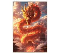 Tableau Diamant Dragon Kit de Peinture en Diamant 30x40cm Mosaïque de Diamants Painting Diamant Stitch Peinture par Pierres Précieuses DIY Art Artisanat Complete Gemmes Craft pour Enfant Adulte