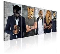 Tableau Different Faces-Taille L 225 x H 90 cm Imprimé G