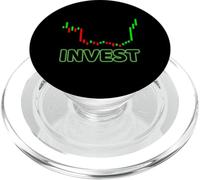 Tableau d'investissement boursier drôle Vert Rouge Bar Bougie Memes PopSockets PopGrip pour MagSafe