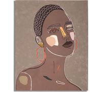 Tableau Dipinto 80 x 100 x 2.8 cm Canvas Pin Marron Multicolore