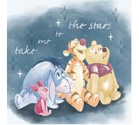 Tableau Disney - Winnie l'ours - Décoration murale - 35 cm x 35 cm - Style enfant