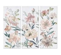 Tableau - Dkd Home Decor - Fleurs - 3 Pièces - Multicolore - 55 X 3 X 135 Cm
