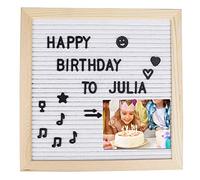 Tableau d'Lettre 25x25 cm Feutre Letter Board Tableau à Message avec 460 Lettres et Caractères pour Décoration de Mariage Message Board Marque Panneau de Fête,Blanc