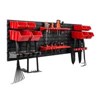 Tableau d'outils mural - BOTLE - 115 x 39 cm - 8 conteneurs en plastique - Montage facile - Idéal garage
