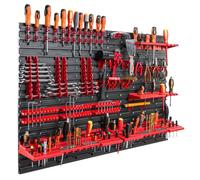 Tableau d'outils mural - BOTLE - 115x78 cm - Kit complet - Plastique robuste - 3 étagères
