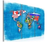 Tableau - Drapeaux du monde - triptyque - 90x60 Artgeist (3727)