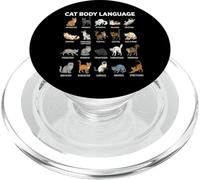 Tableau du langage corporel des Chats pour Enfants - Chats éducatifs Mignons PopSockets PopGrip pour MagSafe