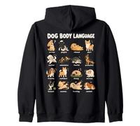 Tableau du Langage Corporel des Chiens Émotions Mignonnes De Sweat à Capuche