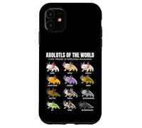 Tableau éducatif des espèces d'amphibiens Axolotls du Monde Coque pour iPhone 11