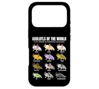 Tableau éducatif des espèces d'amphibiens Axolotls du Monde Coque pour iPhone 17 Pro