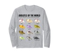 Tableau éducatif des espèces d'amphibiens Axolotls du Monde Manche Longue