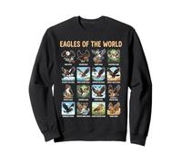 Tableau éducatif d'identification des espèces des aigles du Monde Sweatshirt