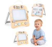 Tableau éducatif en bois 2 en 1 magnétique double face mamabrum dès 3 ans