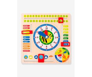 Tableau éducatif HORLOGE & SAISONS en bois pour enfants small foot multicolore TU