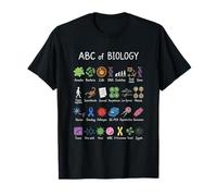 Tableau éducatif pour Enseignant et étudiant de l'alphabet de biologie T-Shirt