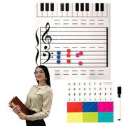 Tableau effaçable à sec - 25 x 25 cm - Tableau double face pour le personnel de musique, feuille d'écriture réutilisable, effaçable à sec, outil pédagogique pour salle de classe | Tableau
