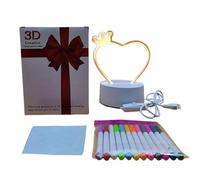 Tableau effaçable à sec à LED - Tableau de notes avec lampe de bureau, panneau lumineux pour écrire des messages, affichage intelligent de nuit avec 12 stylos colorés | Décorations créatives