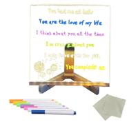 Tableau effaçable à sec éclairé, tableau acrylique effaçable à sec avec lumière, tableau lumineux en acrylique, tableau à messages lumineux, tableau d'écriture éclairé avec stylo de 7 couleurs,