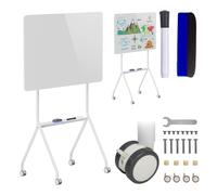 Tableau effaçable à sec mobile Ergo Office, Whiteboard , simple face, avec étagère, dimensions du tableau 1190x790mm, ER-306