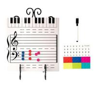 Tableau Effaçable À Sec Music Staff - Tableau Blanc Magnétique Double Face Pour Piano, D'écriture Portable, Kit D'enseignement Du Piano, Marqueur Inclus | Pour Les, Étudiants, Les