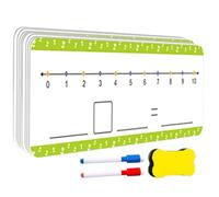Tableau effaçable à sec numéro - mathématiques tableau blanc cartes flash 0-20 double face additionner soustraction jeu éducatif kit de jeu éducatif outil d'enseignement en classe | Kit de pratique 16
